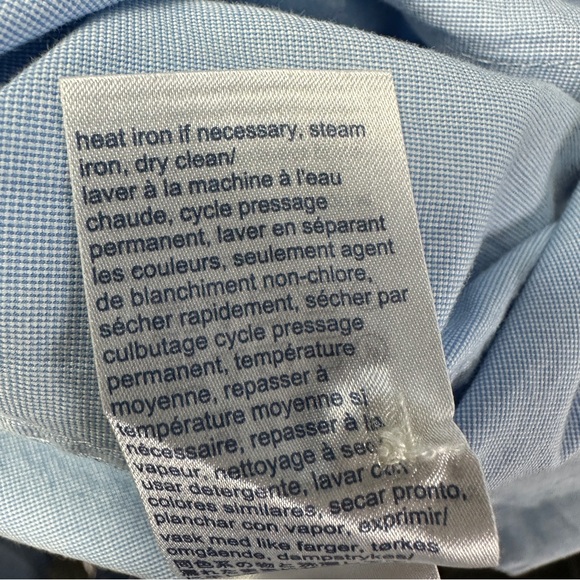 NWT Men's XXL Shirt Button Down Long Sleeve Blue Tommy Hilfiger - Picture 5 of 5